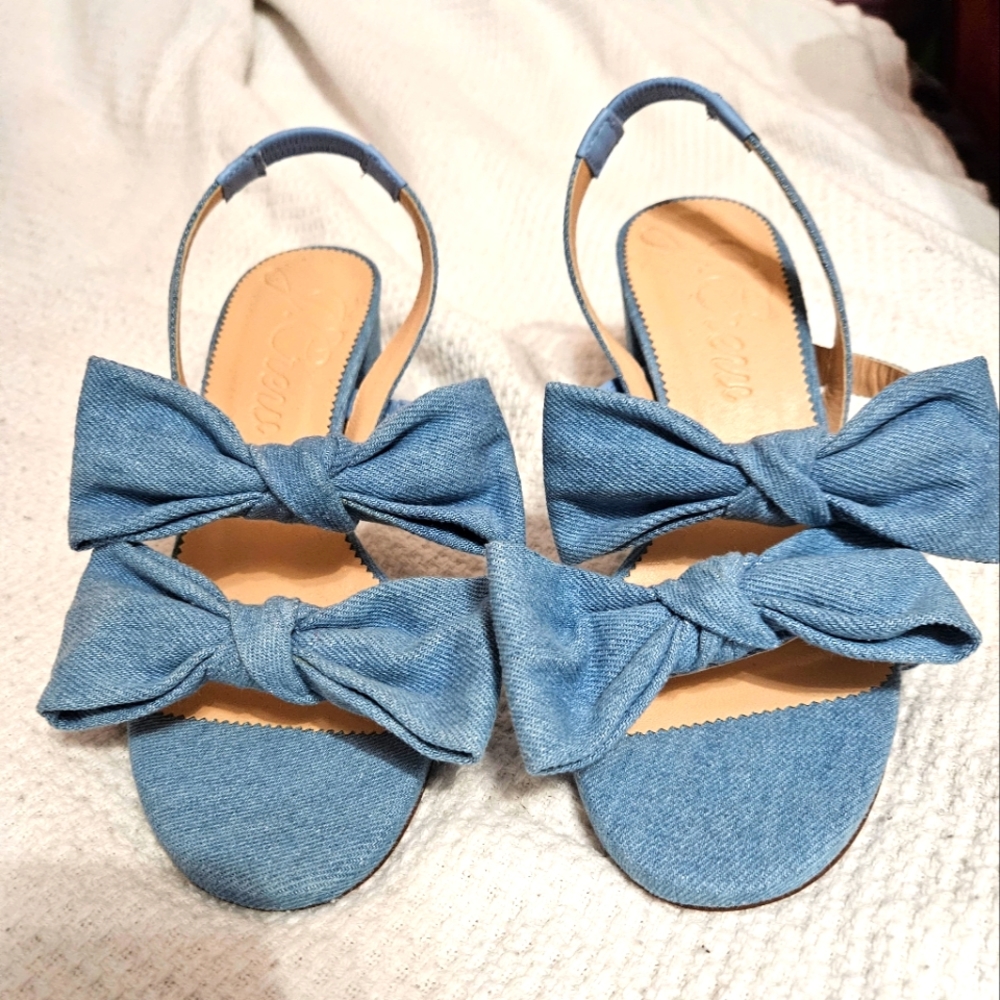 JCrew Lucie bow slingback sandal